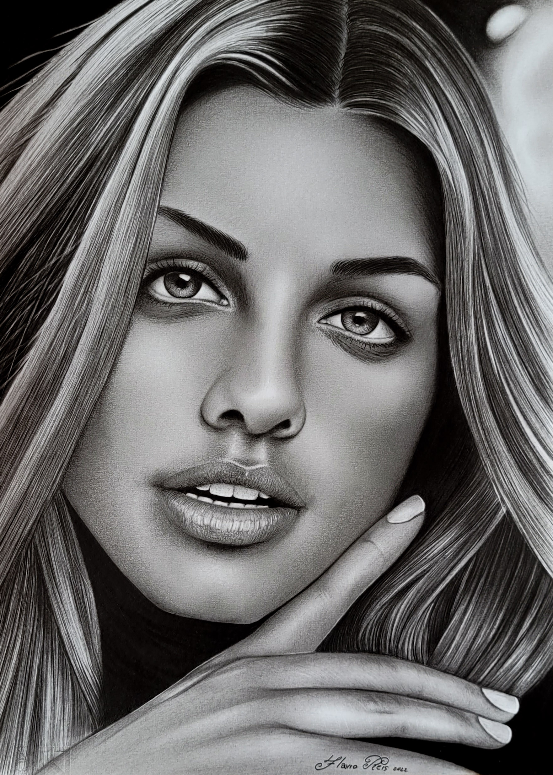 Desenho artístico realista finalizado